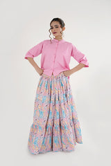 Rosé Bloom Two-Piece Premium soft Cotton Set